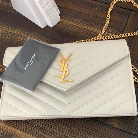 ysl clutch white|white ysl clutch sale.